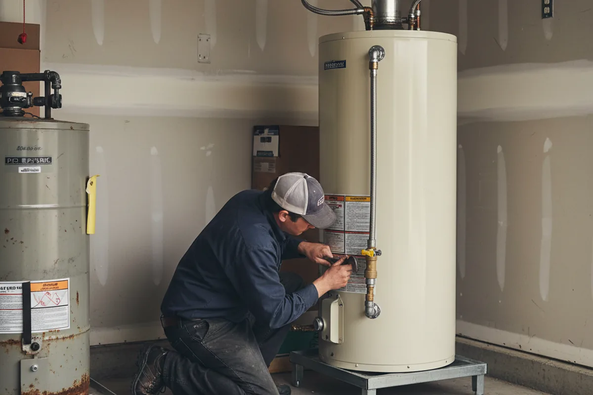 Water heater and shutoff valve replacement in Roswell