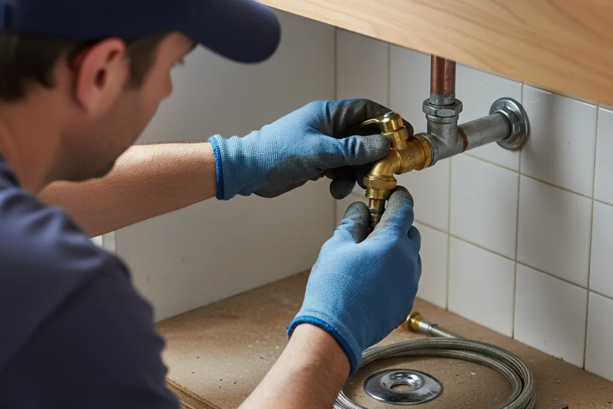 Shutoff valve and fitting work during Faucet and Fixture Repair in Roswell